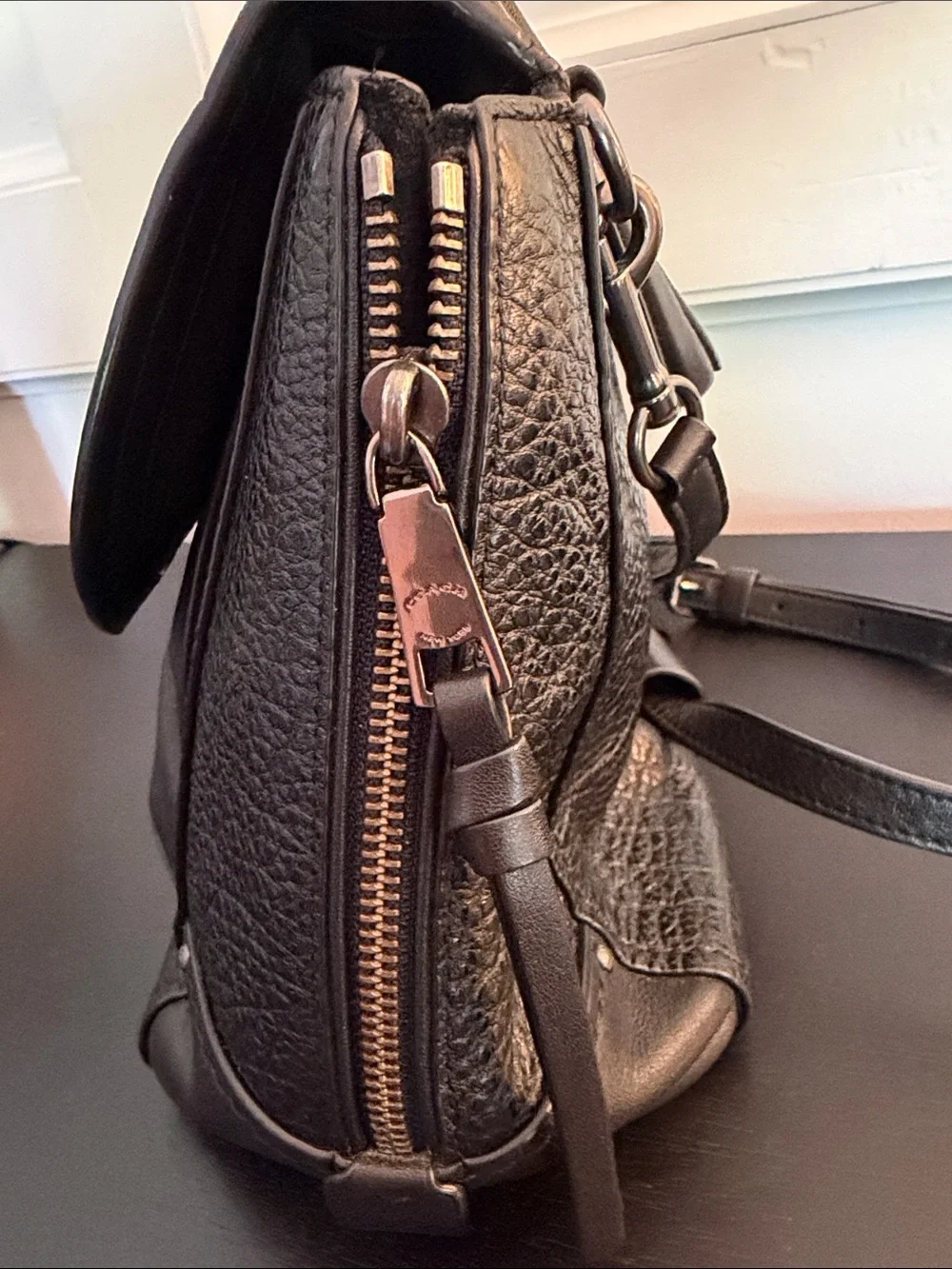 COACH Faye Convertible Backpack in black